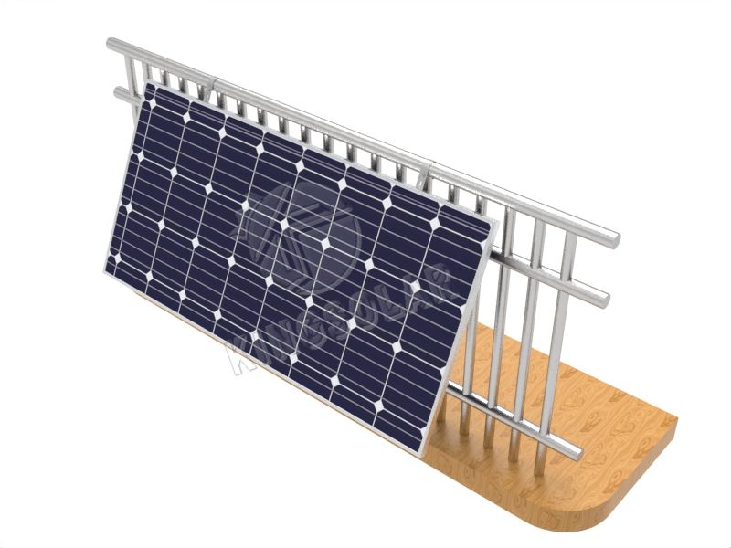 Système de montage de support de panneau solaire de balcon