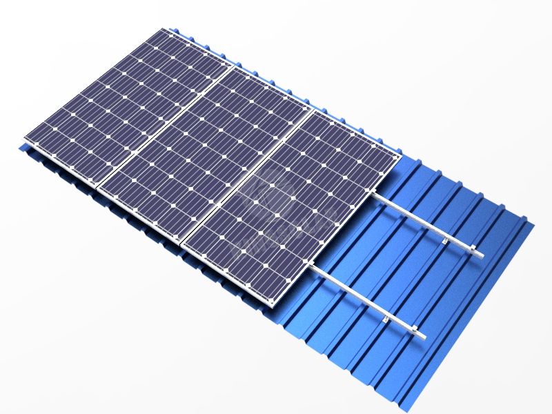 Système d'installation solaire de toit en tuiles d'acier de couleur L Feet