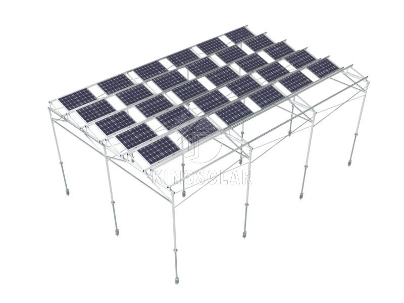 Système de montage solaire de trépied de serre agricole en aluminium