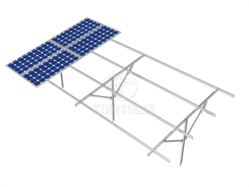 Système de montage au sol de panneau solaire photovoltaïque en acier au carbone de type C