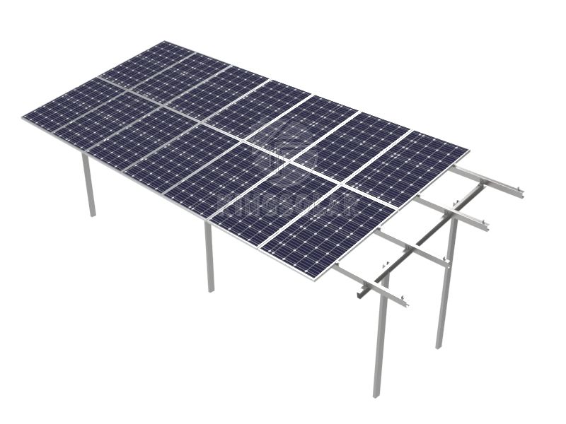 Système d'installation de support solaire à double colonne en acier de type C