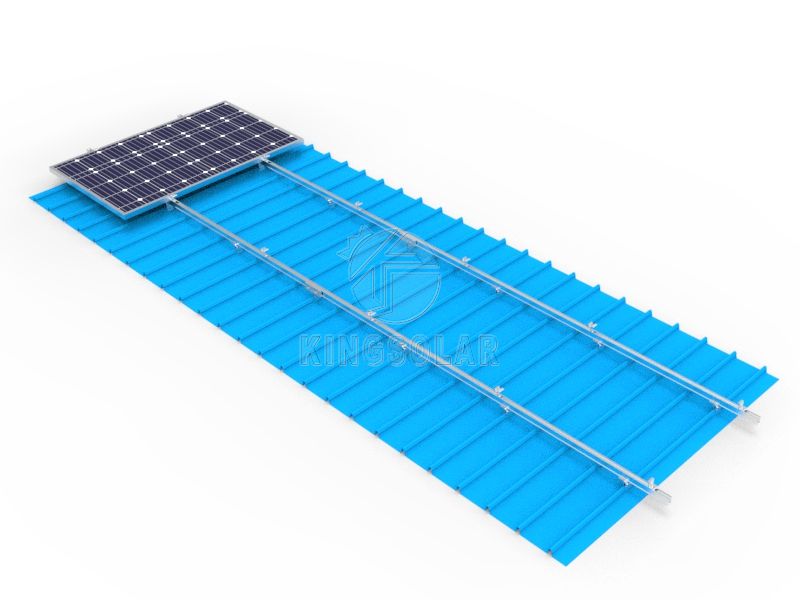 Montage solaire sur toit métallique avec pinces