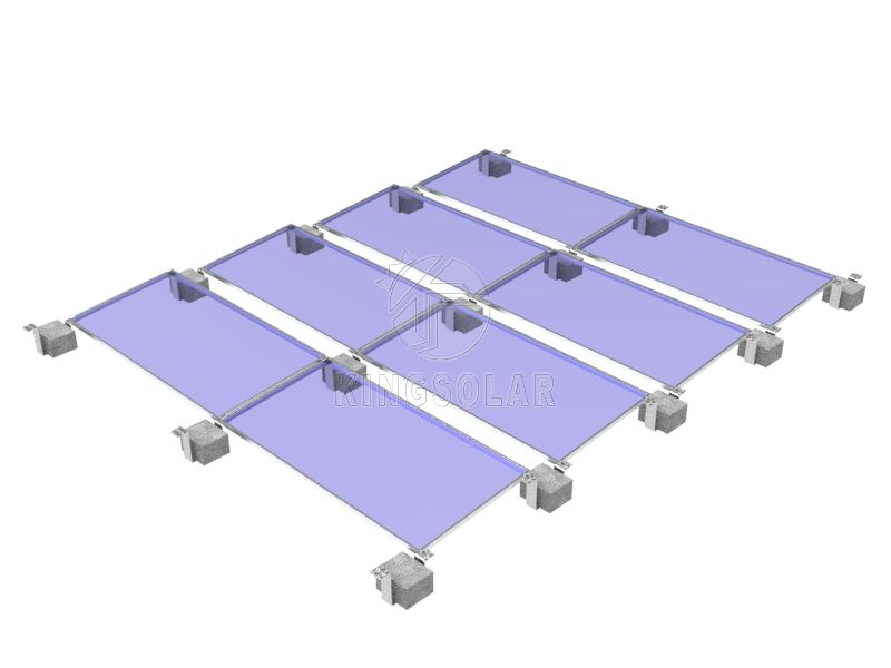 Système de montage solaire à matrice d'accessoires en acier au carbone