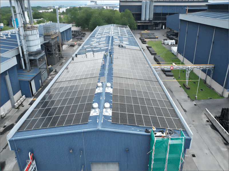 Supports de montage photovoltaïque solaire sur toit en métal de 1 MW