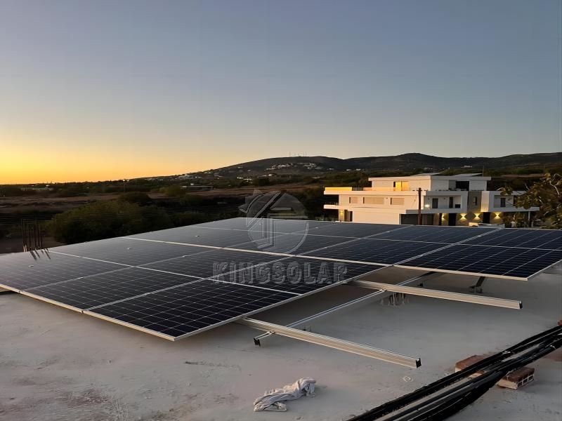 Système de support solaire au sol pour toit plat en ciment de 200 kW