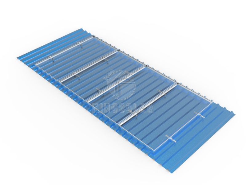 Système de montage photovoltaïque solaire sur toit métallique monté sur rail MINI
