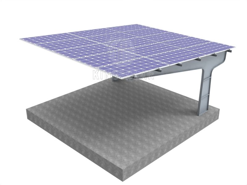 Système de montage de carport solaire en acier au carbone à pilier unique